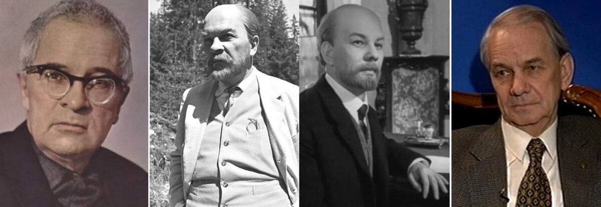 Максим Штраух в роли Ленина. и Юрий Каюров в роли Ленина.Фото Яндекс Картинки.