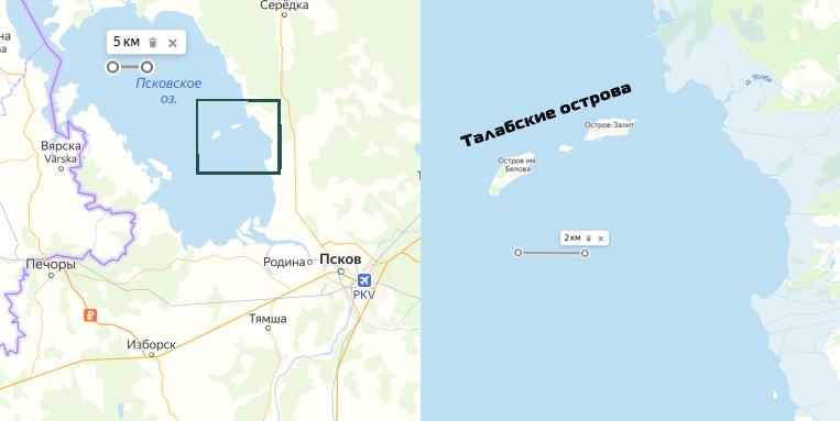 Талабские острова в псковской области где находятся