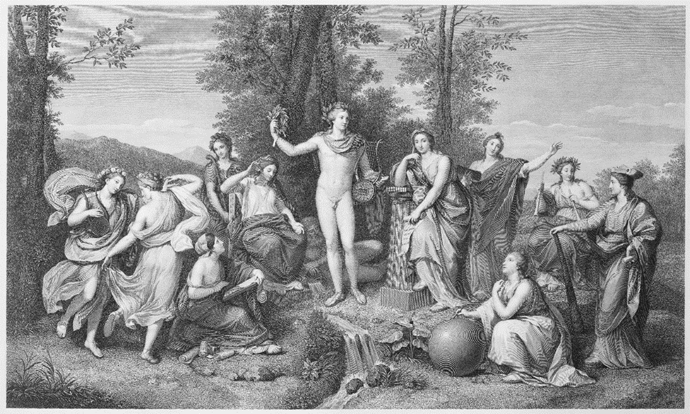 Raphael Morgen - Parnassus, 1784, (after Mengs 1761)