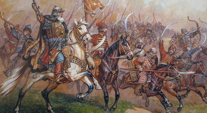 Атака сотни дворянской конницы