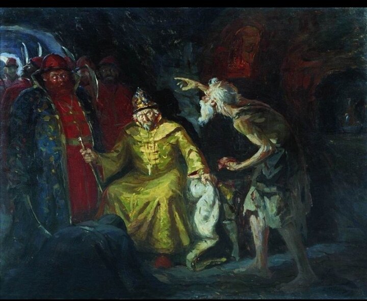 Иван Грозный и Никола Салос, из интернета.