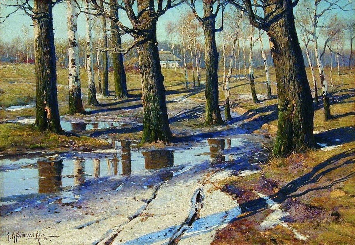 "Весна", 1894 Холст, масло 31 ×45 см. Крыжицкий Константин Яковлевич