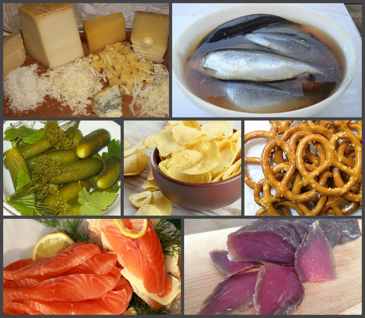 Продукты с высоким содержанием соли 