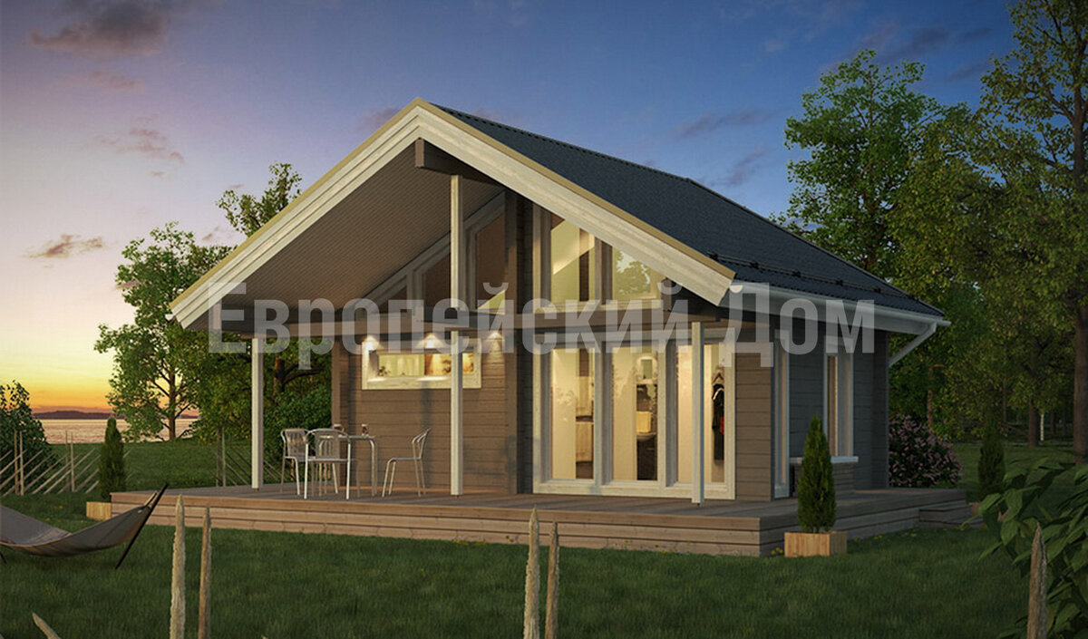 Фасад дома с панорамными окнами. Источник фото: dom-bt.com