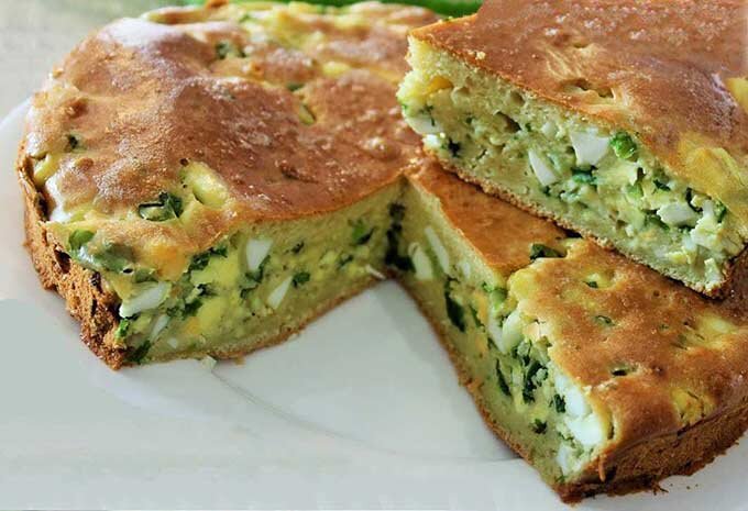 Пирог с зеленым луком от поваренка