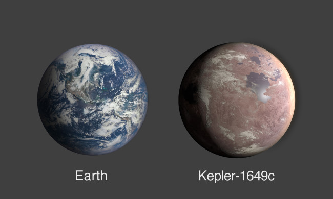 Kepler-1649c в сравнении с Землей. Всего в 1,06 раз больше!