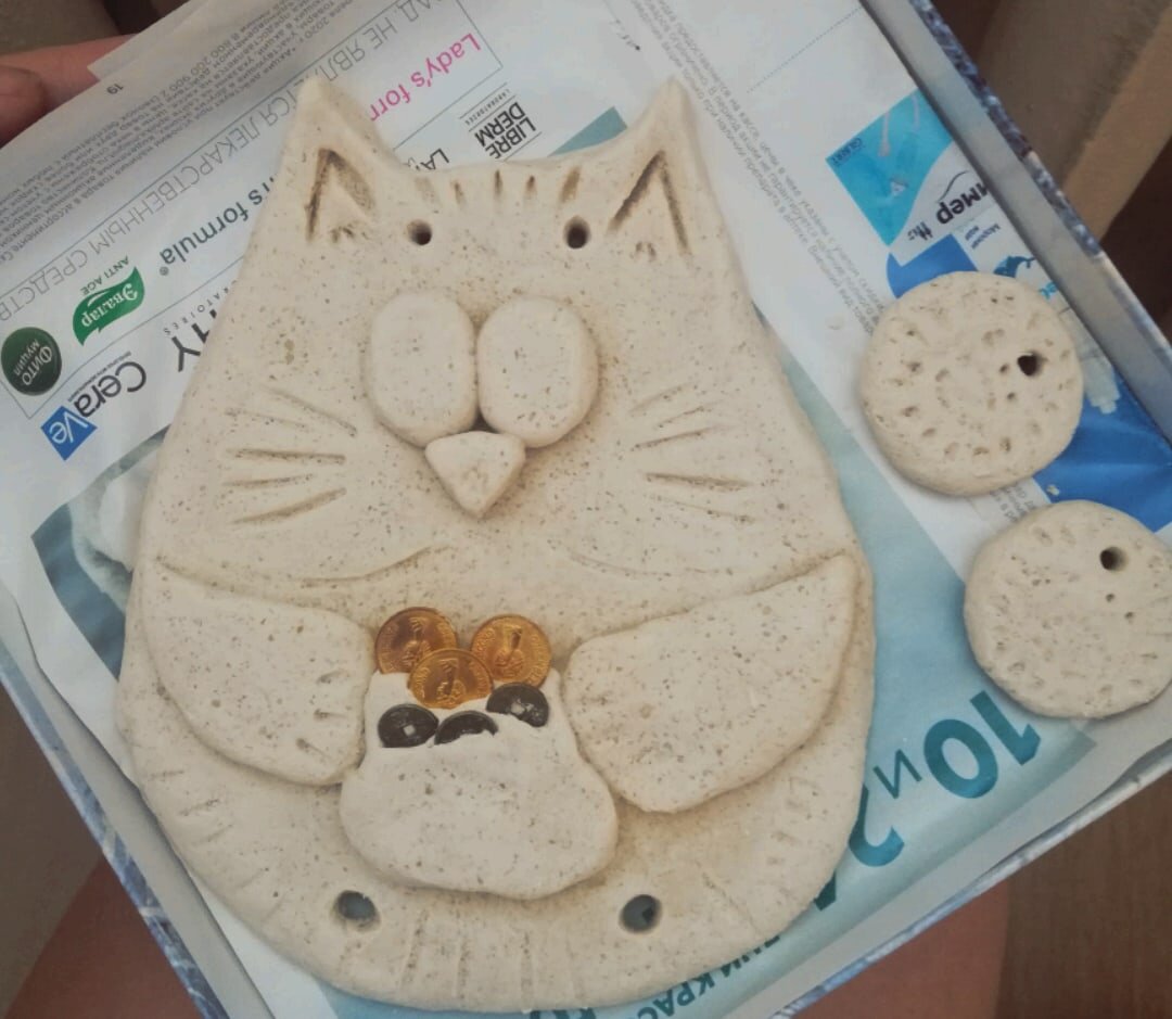 вот такой милый котик,вся красота проявляется после покраски