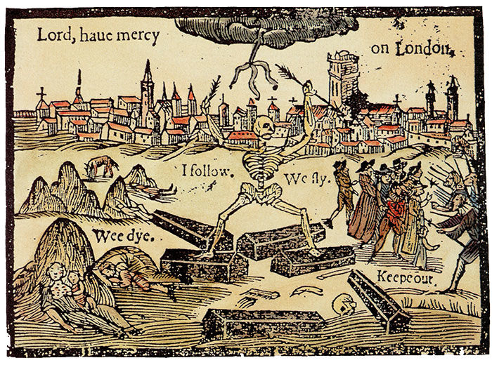 На этой иллюстрации 1625 года лондонцы, спасающиеся от чумы. Фото из интернета.