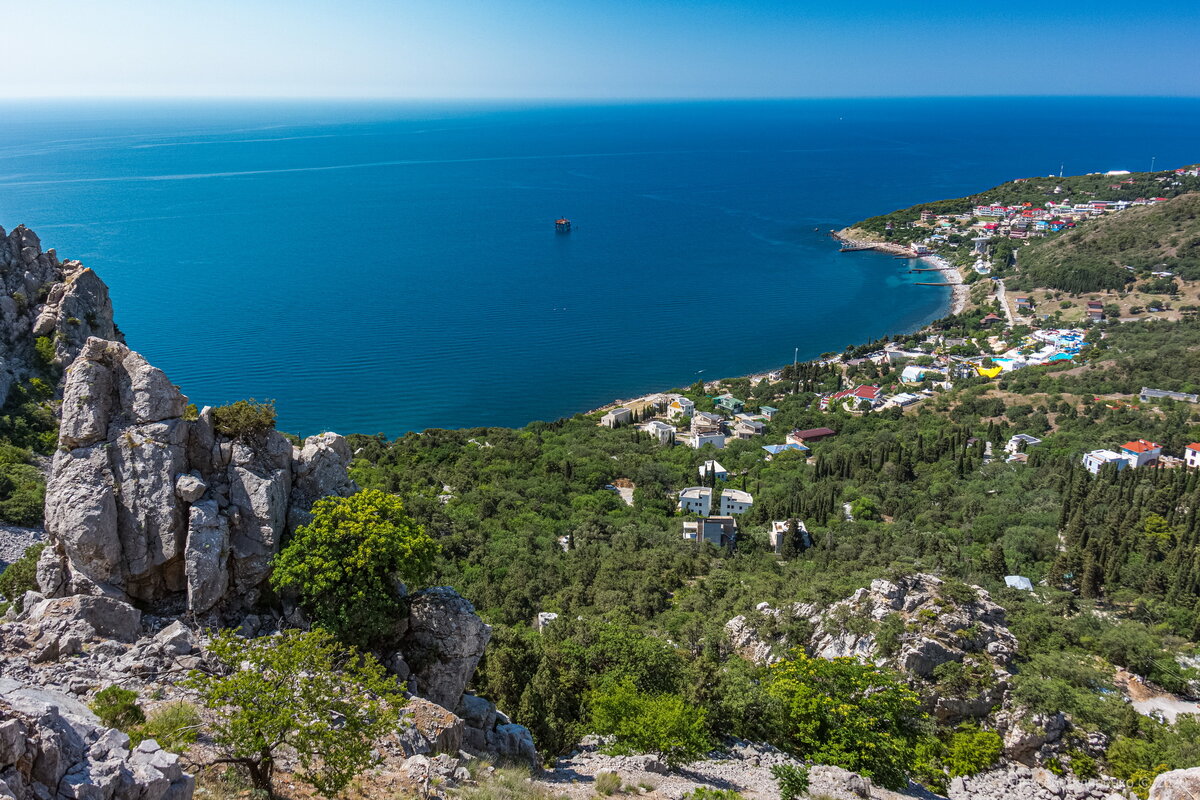 Голубой залив крым фото