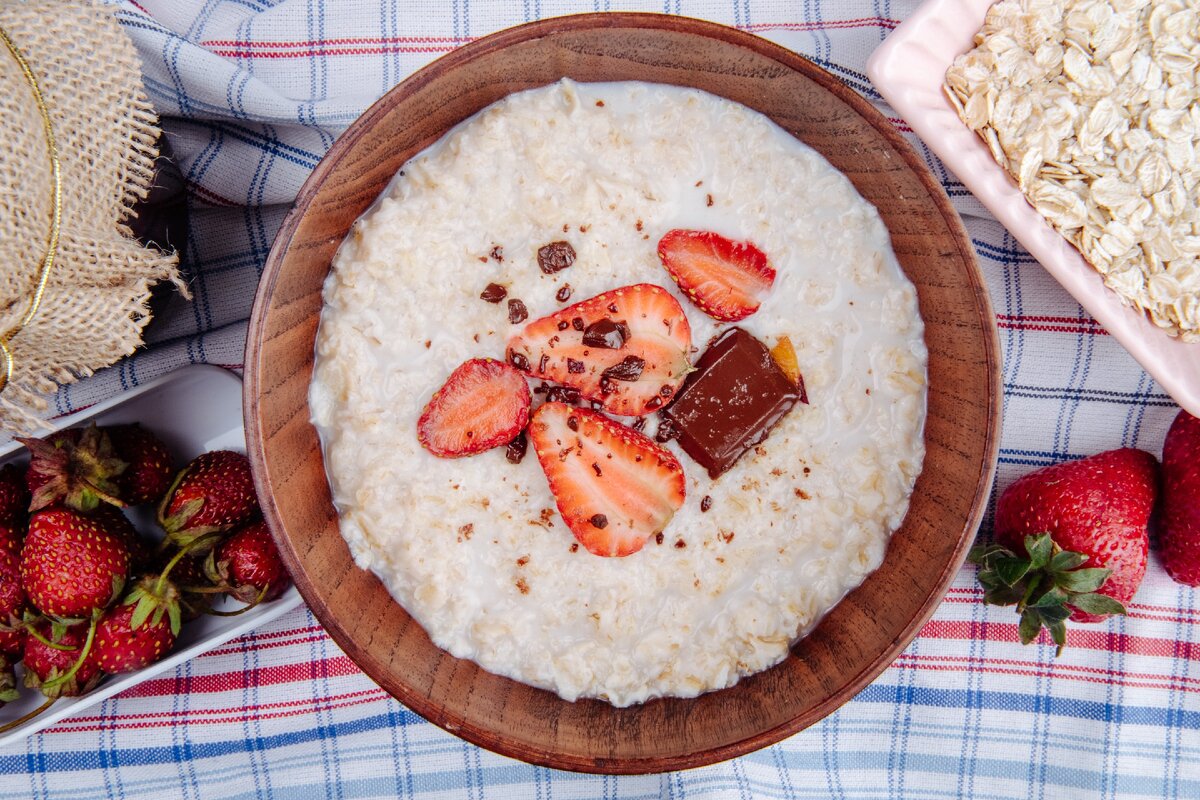 Bowl de avena para desayunar