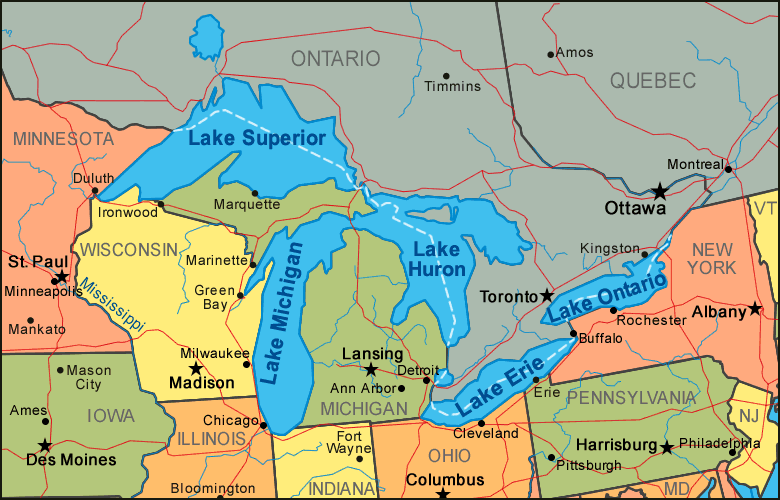Great Lakes — Великие озёра.
