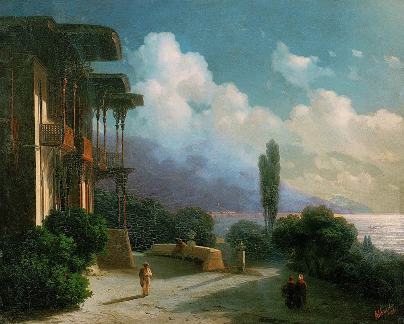 И.К. Айвазовский «Окрестности Ялты ночью»,  1866 год. Источник: https://russlink-art.livejournal.com/345738.html