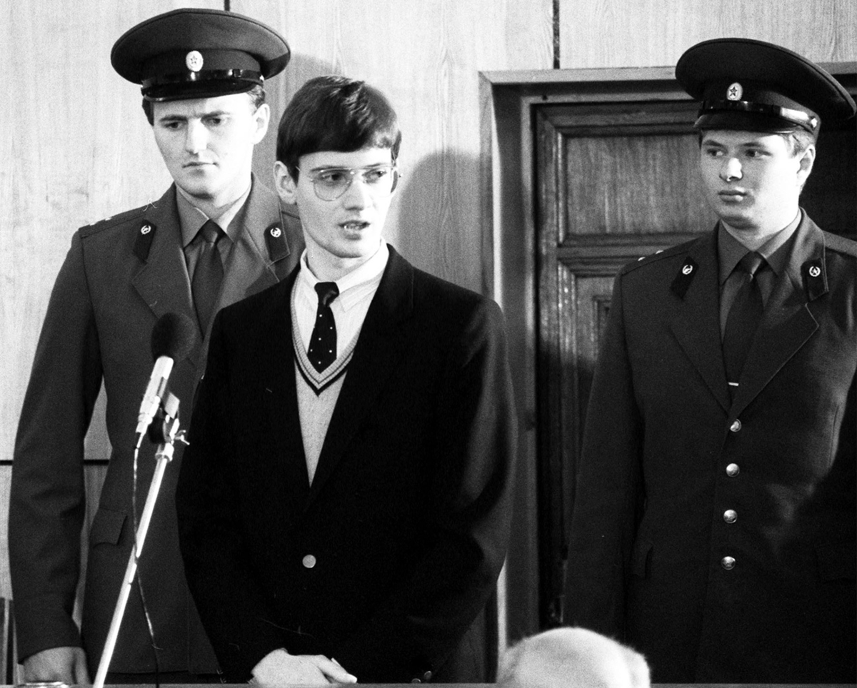 Самолет на красной площади 1987