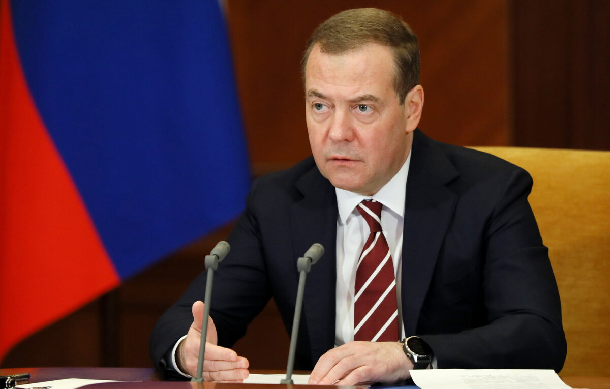    Заместитель председателя Совета безопасности РФ Дмитрий Медведев  Екатерина Штукина/POOL/ТАСС