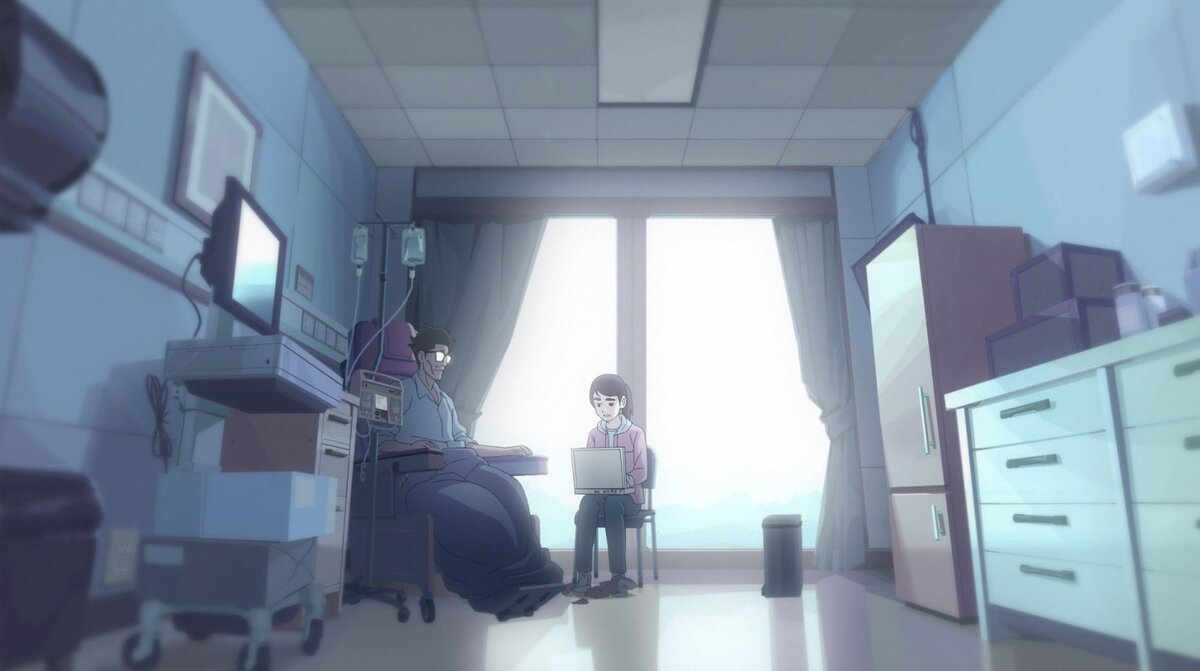 Кадр из анимационного сериала «Пантеон», созданного сразу по нескольким рассказам из сборника. Центральная тема истории — загрузка сознания. Но о нём напишу как-нибудь позже.