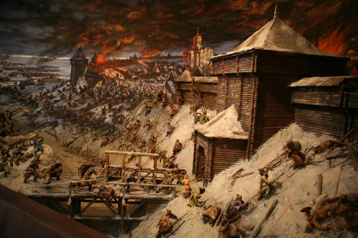 Города разрушенные монголами. Штурм Рязани. Храм против монголо. Декабрь 1237 года. Рязань 1237 год.