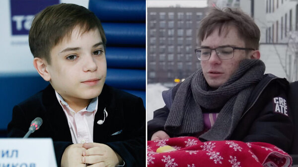 Где сейчас Данил Плужников, который победил в "Голос. Дети". Фото © ТАСС / Геодакян Артём, © Youtube / Данил Плужников