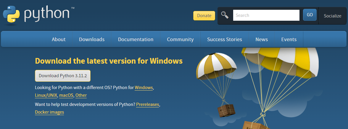 Официальный сайт Python.