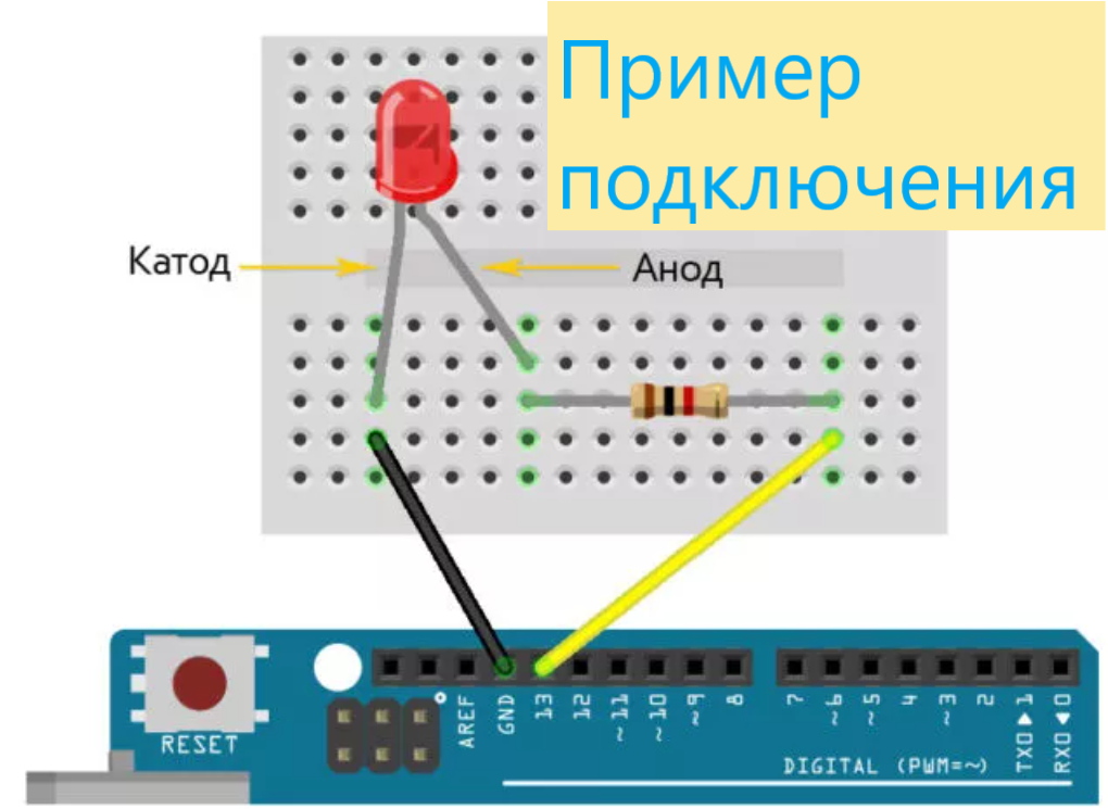 Ардуино плата светодиод схема