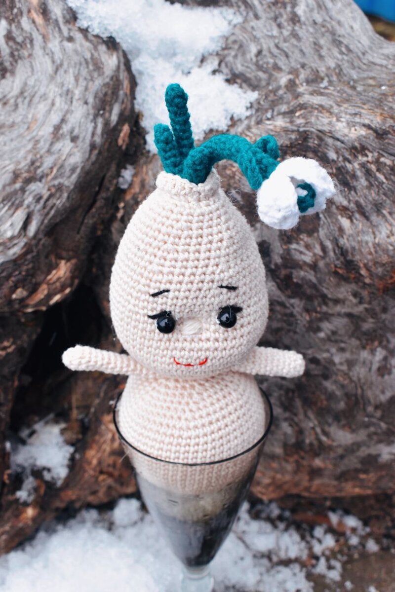 Вязаный крючком подснежник