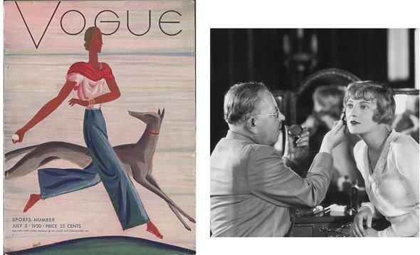    Фото: обложка Vogue 1930-е. \ Архивное фото Max Factor, 1930-е