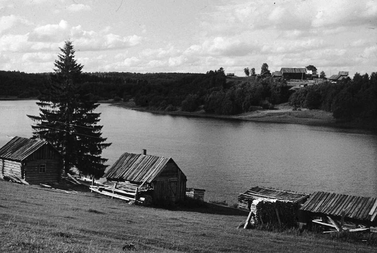 Вид на д.Тырышкино из д.Горбачиха. 1977г.