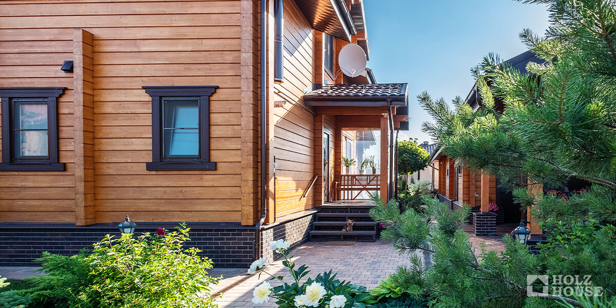Дом из клееного бруса по проекту "Мангейм"