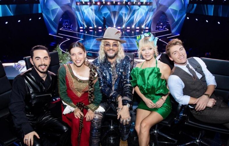 Судьи в шоу "Маска" 2023 г. Фото из открытого источника  ok.ru