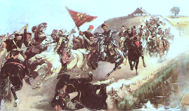 Столкновение польских конфедератов с русскими войсками в 1768г. Изображение из открытых источников интернет.