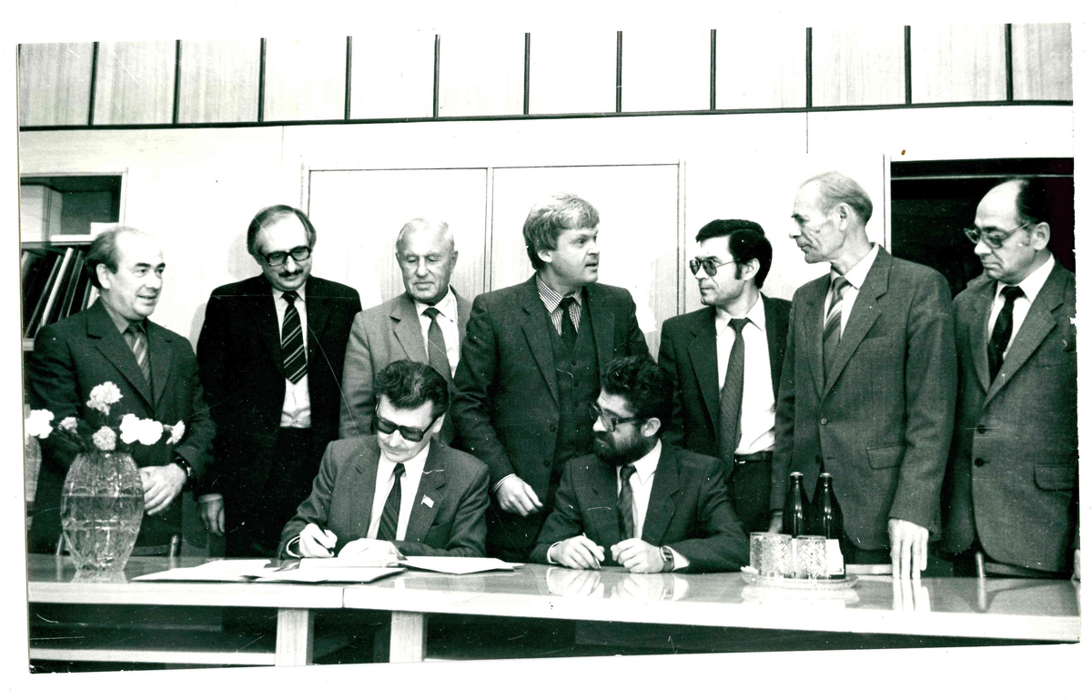 Подписание договора о научном содружестве с Орлеанским университетом, 1980 г. 
