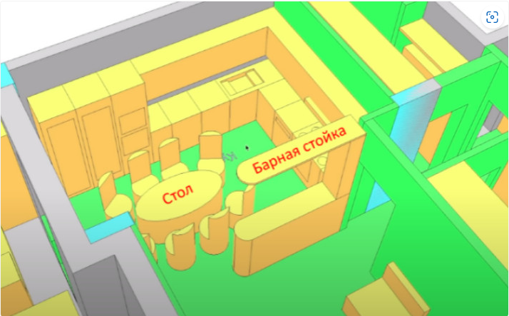 Вариант кухонного интерьера, который предложил хозяин