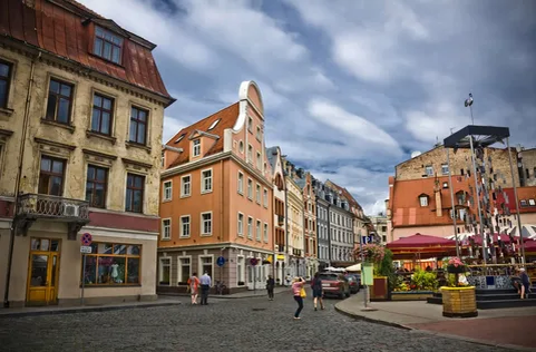 В центре Риги.