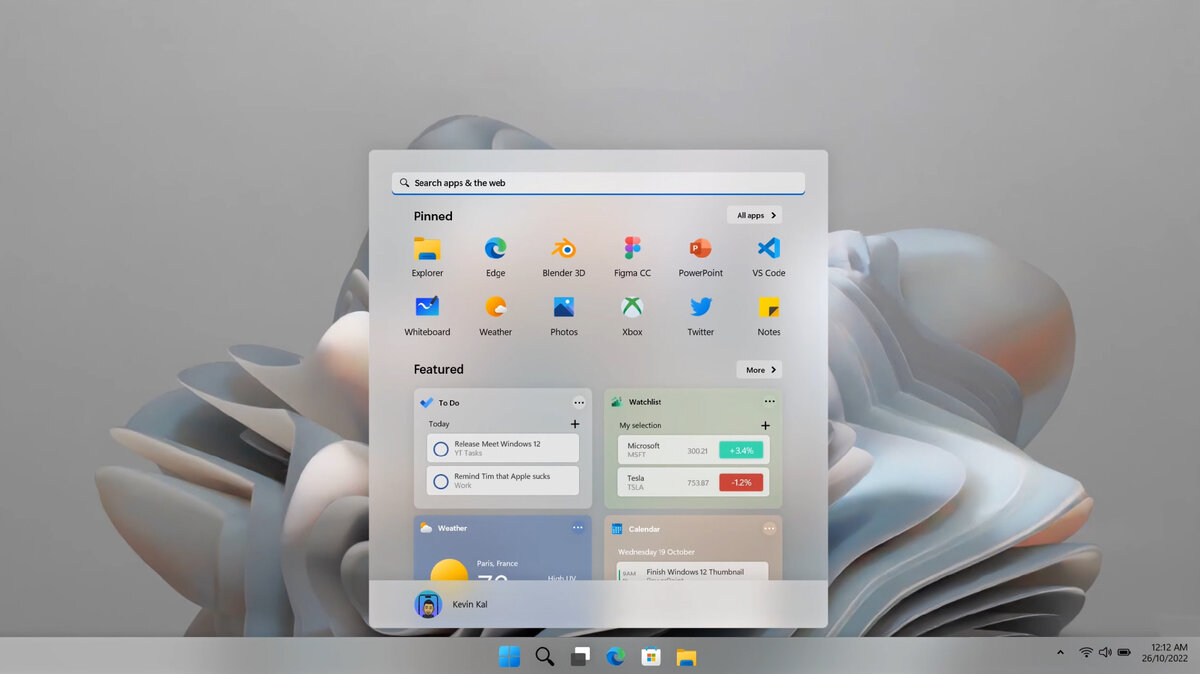 gizchina.com  элемент одного из концептов UI Windows 12