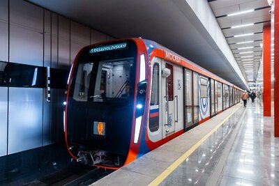    Состав «Москва‑2020» в метро Москвы © Telegram-канал «Дептранс Москвы»