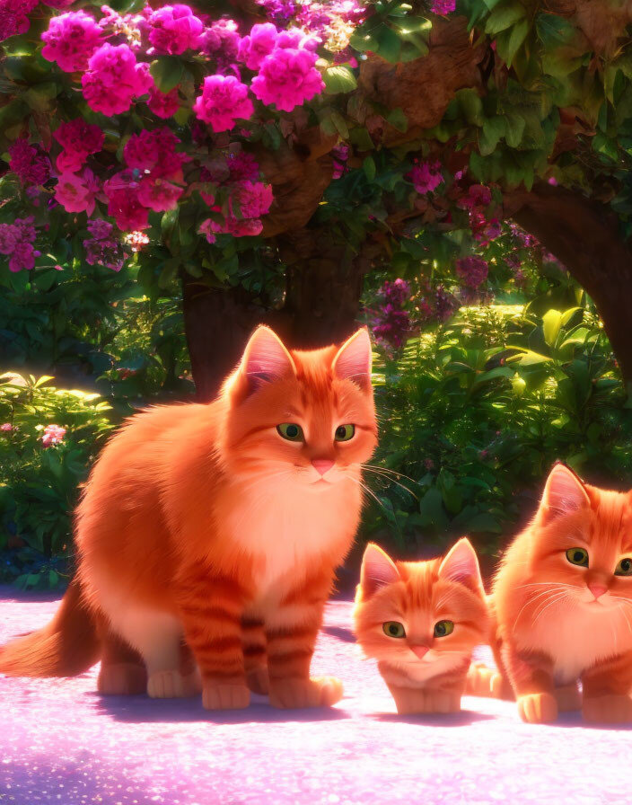 Искорка с мамой и папой. Братик где-то гуляет, как всегда.