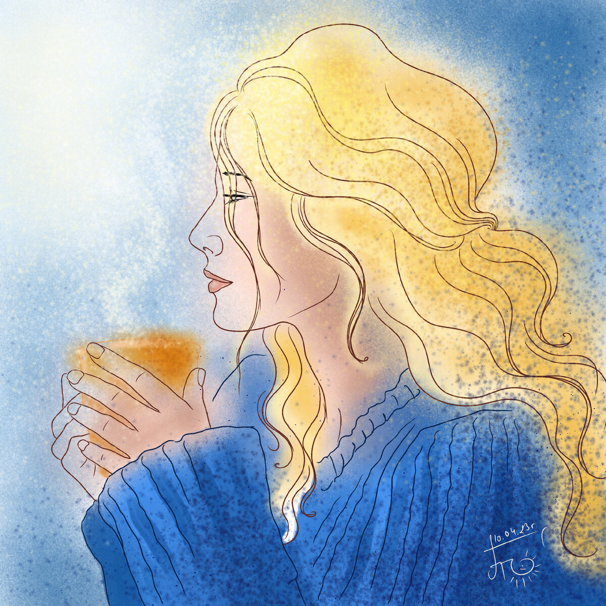 "Анечка". Набросок автора,2023г.