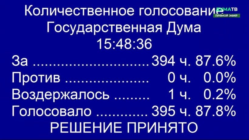   Кадр из трансляции «Дума ТВ»