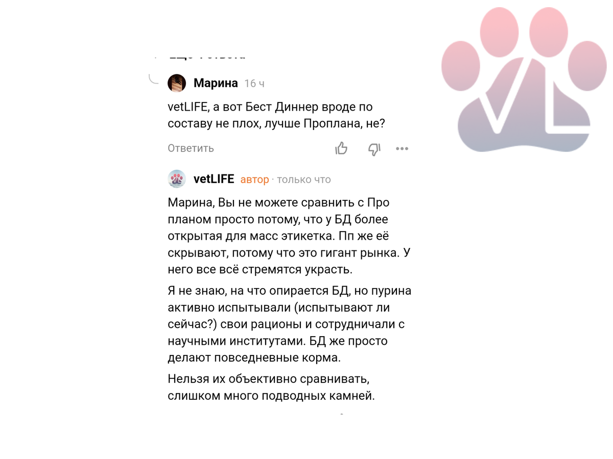 FAQ №6: интересные комментарии недели! | Ветеринарный диетолог vetLIFE |  Дзен