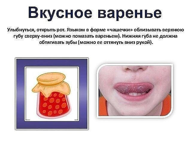 Артикуляционная гимнастика вкусное варенье в картинках