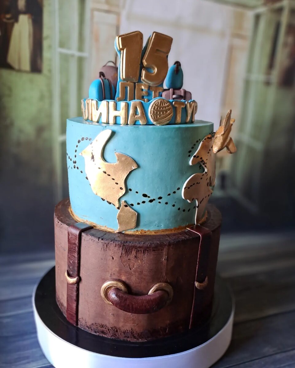 Торт для турфирмы. Фото автора.