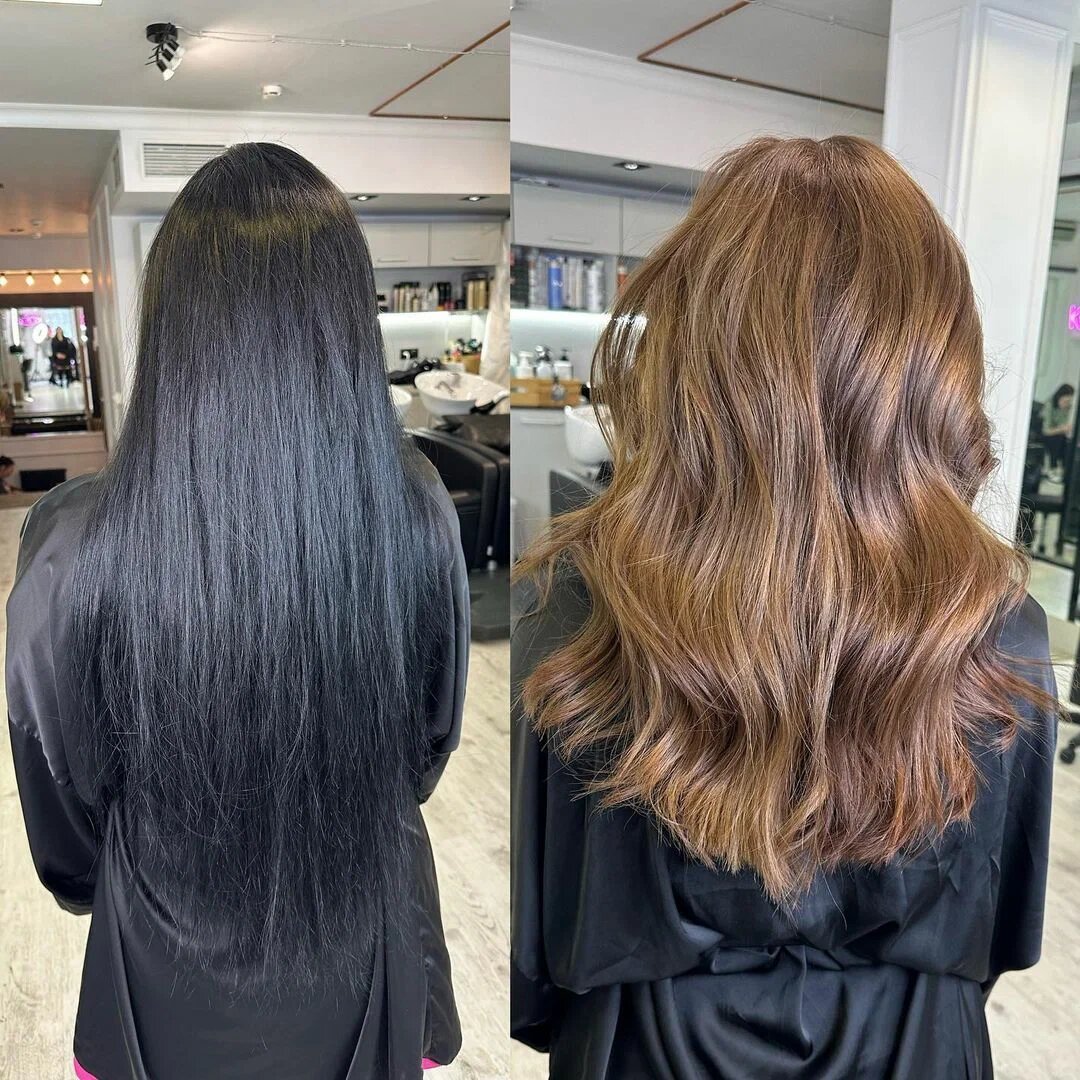 Работа стилиста Kosa Colour Studio по выходу из черного.