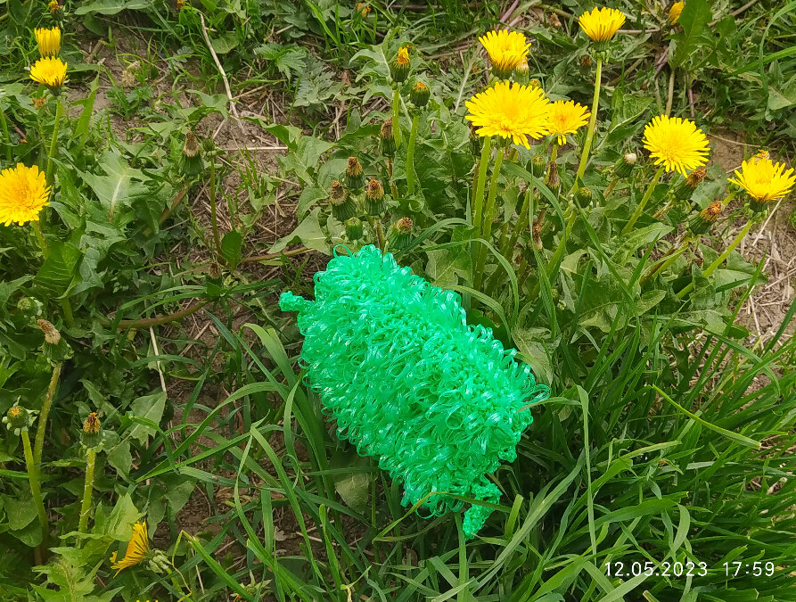 Вязание крючком | Мочалка крючком | Работа автора | Фото автора 