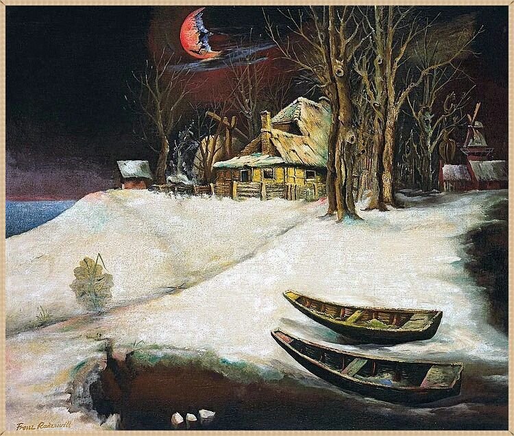 © Франц Радзивилл (Franz Radziwill). Зимнее солнце, 1956.