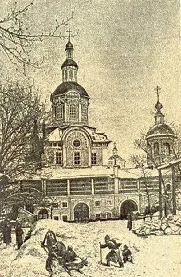 Здание Заиконоспасского монастыря в Москве, где и по сей день располагается Славяно-греко-латинская академия - старейшее высшее учебное заведение России. Здесь проходили школьные спектакли, которые стали предтечей сегодняшних студенческих, гимназических и прочих учебных театров.