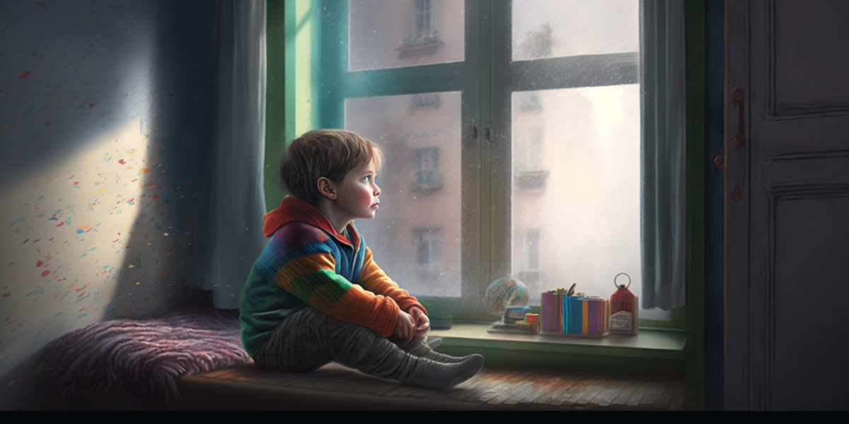 Иллюстрация созданная нейросетью Midjourney для нашей социальной кампании "Детство без жестокости!"