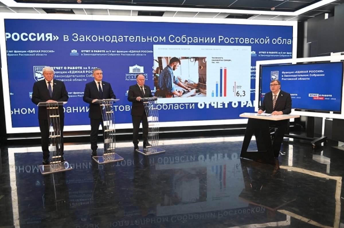    Александр Ищенко отчитался о работе фракции «ЕР» в парламенте Дона за 5 лет