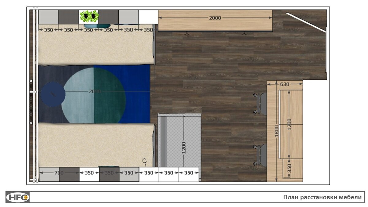 Экспресс-дизайн интерьера. Комната 15кв.м. Стоимость проекта 5000,- 