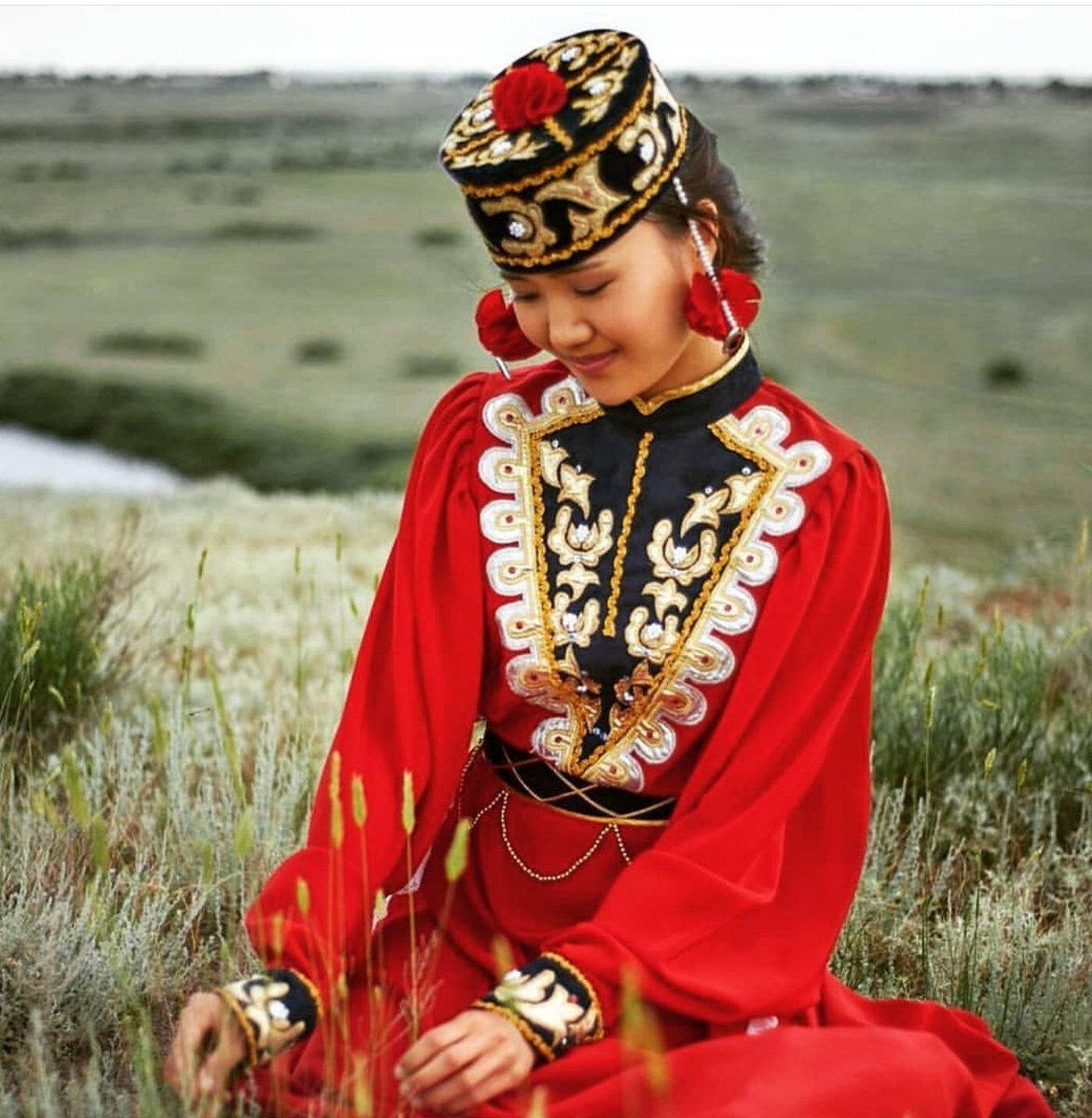 Калмыцкий костюм рисунок