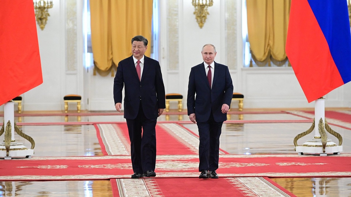    Встреча президента РФ В. Путина и председателя КНР Си Цзиньпина© РИА Новости . Павел Быркин