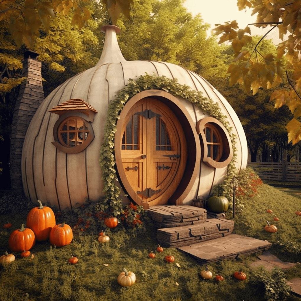 Сказочное жилище, сгенерированное нейросетью Midjourney 